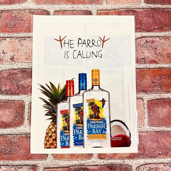 2005 Captain Morgan Parrot Bay Vintage Print Ad Rum-Core Y2K Ephemera - Picture 7 of 9